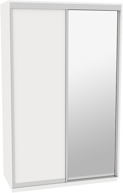 

Шкаф-купе ДОМ Н1146 Белый ДСП+Зеркало 140x60x240