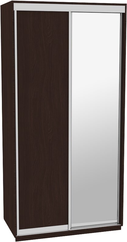 

Шкаф-купе ДОМ ВГ136 Венге ДСП+Зеркало 130x60x240