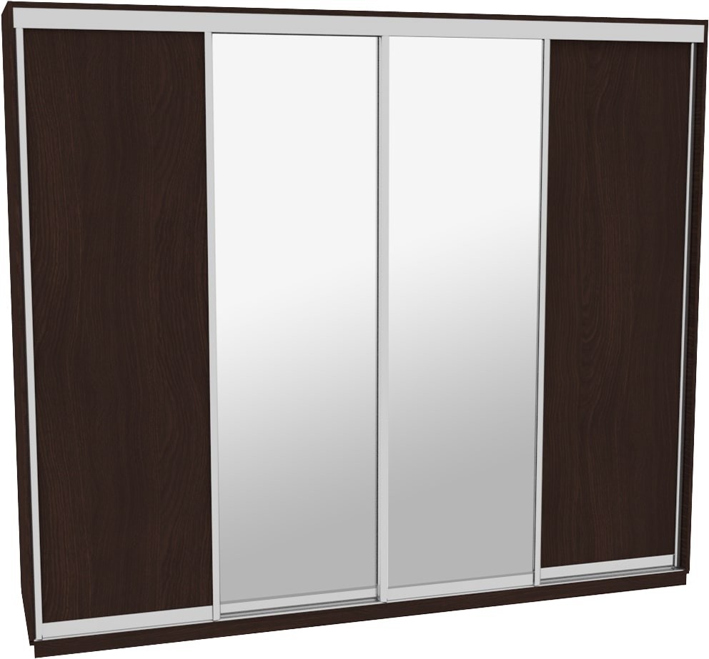 

Шкаф-купе ДОМ Н3286 Венге ДСП+Зеркало 280x60x240
