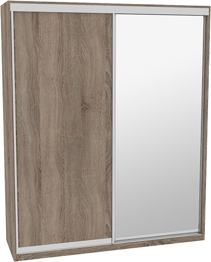 

Шкаф-купе ДОМ Н4226 Дуб сонома трюфель ДСП+Зеркало 220x60x240