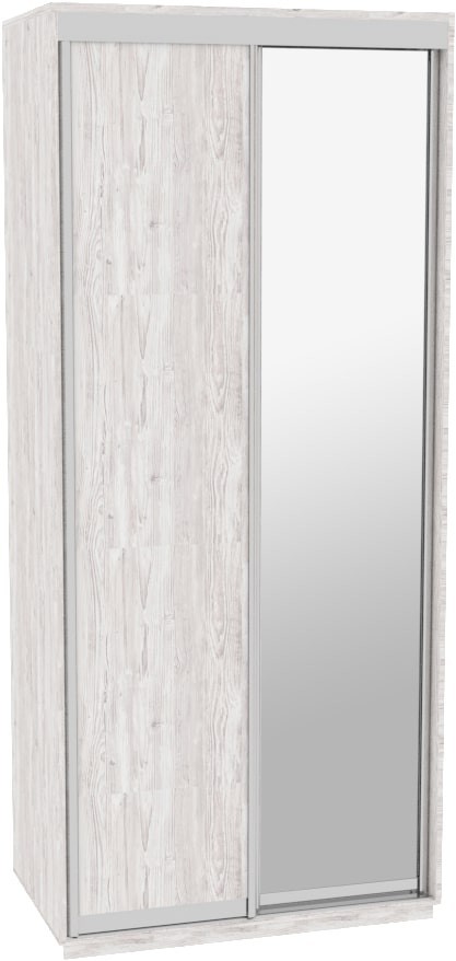 

Шкаф-купе ДОМ ЭКО106 Аляска ДСП+Зеркало 100x60x240
