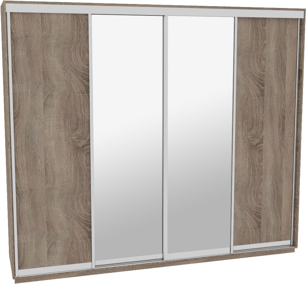 

Шкаф-купе ДОМ Н4306 Дуб сонома трюфель ДСП+Зеркало 300x60x240