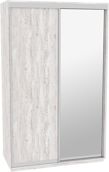 

Шкаф-купе ДОМ ВГ166 Аляска ДСП+Зеркало 160x60x240