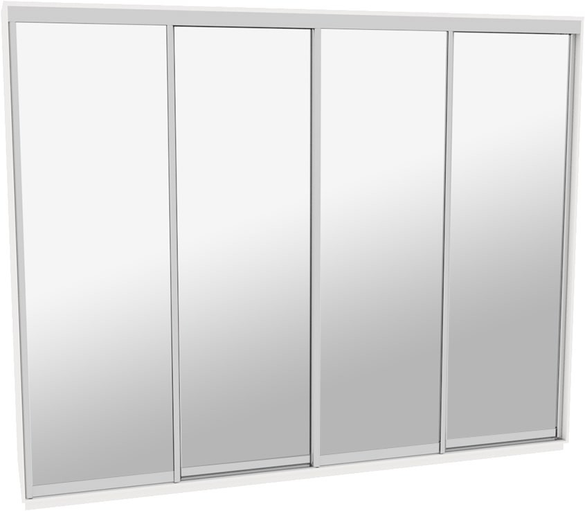 

Шкаф-купе ДОМ Н4346 Белый Зеркало 340x60x240