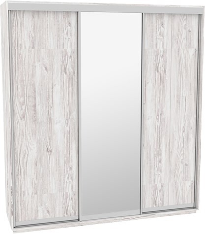 

Шкаф-купе ДОМ Н2186 Аляска ДСП+Зеркало 180x60x240