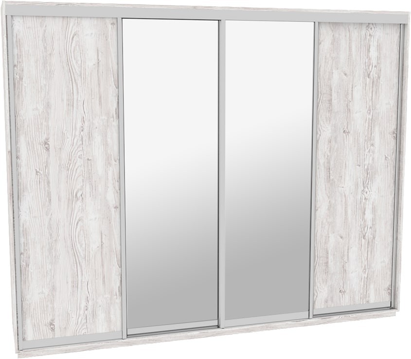 

Шкаф-купе ДОМ Н3326 Аляска ДСП+Зеркало 320x60x240