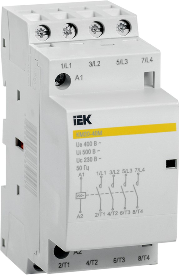 

Контактор модульний IEK КМ20-40М AC (MKK11-20-40)