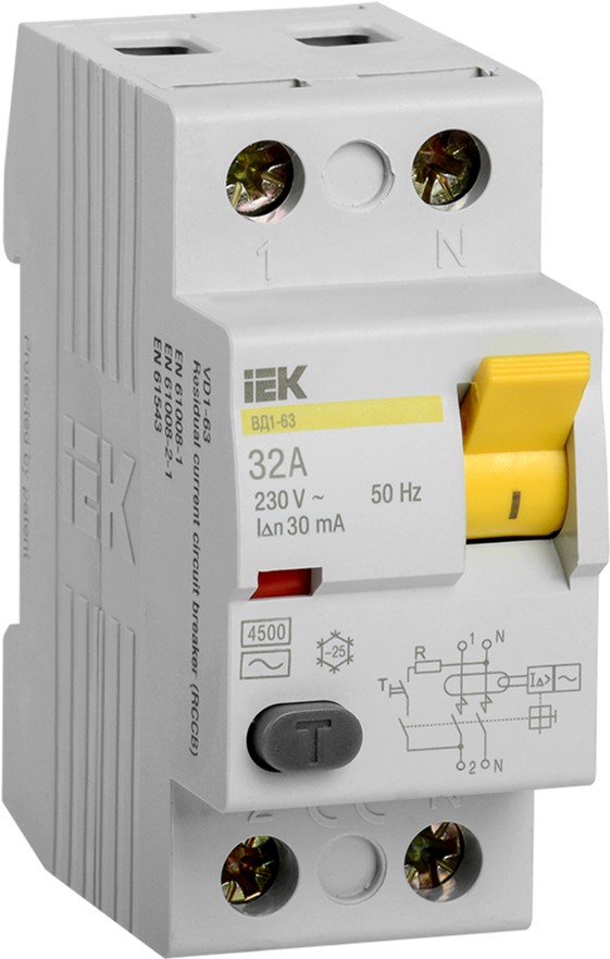 

ПЗВ IEK ВД1-63 2Р 32А 30 мА (MDV10-2-032-030)