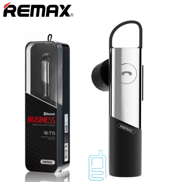 

Bluetooth гарнитура Remax RB-T15 серебристая