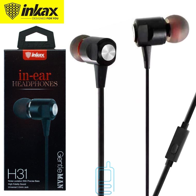 

Наушники с микрофоном Inkax H-31 черные