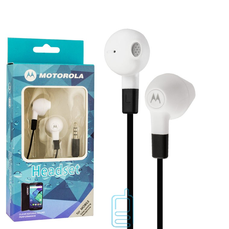 

Наушники с микрофоном high copy Motorola 3.5mm черно-белые