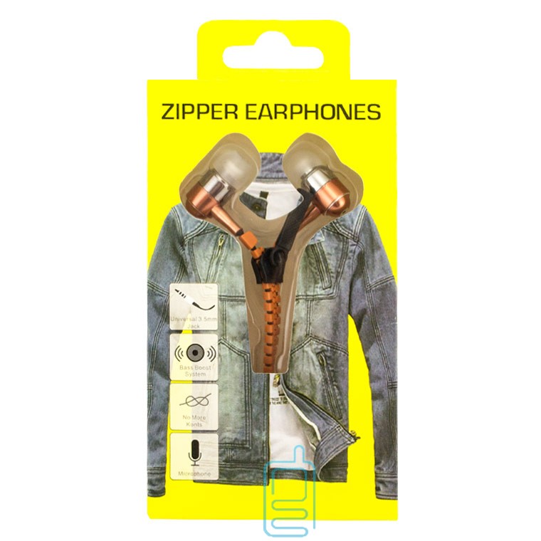 

Наушники с микрофоном Zipper yellow puck оранжевые