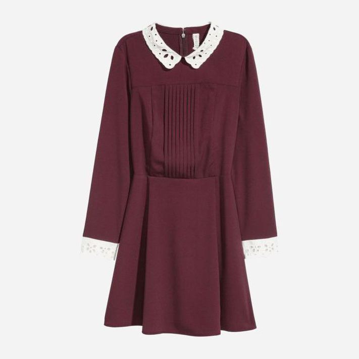 

Платье H&M 3hm05330091  Бордовое, Платье H&M 3hm05330091 36 Бордовое