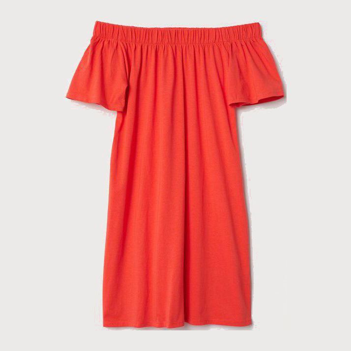 

Платье H&M 05843277 XS Коралловое с красным