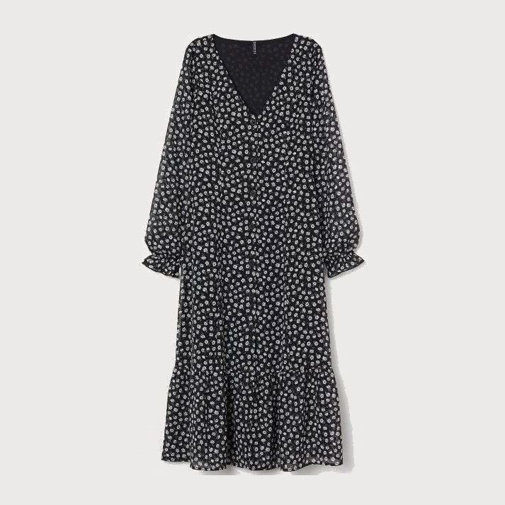 

Платье H&M 7970841 36 Черное с белым