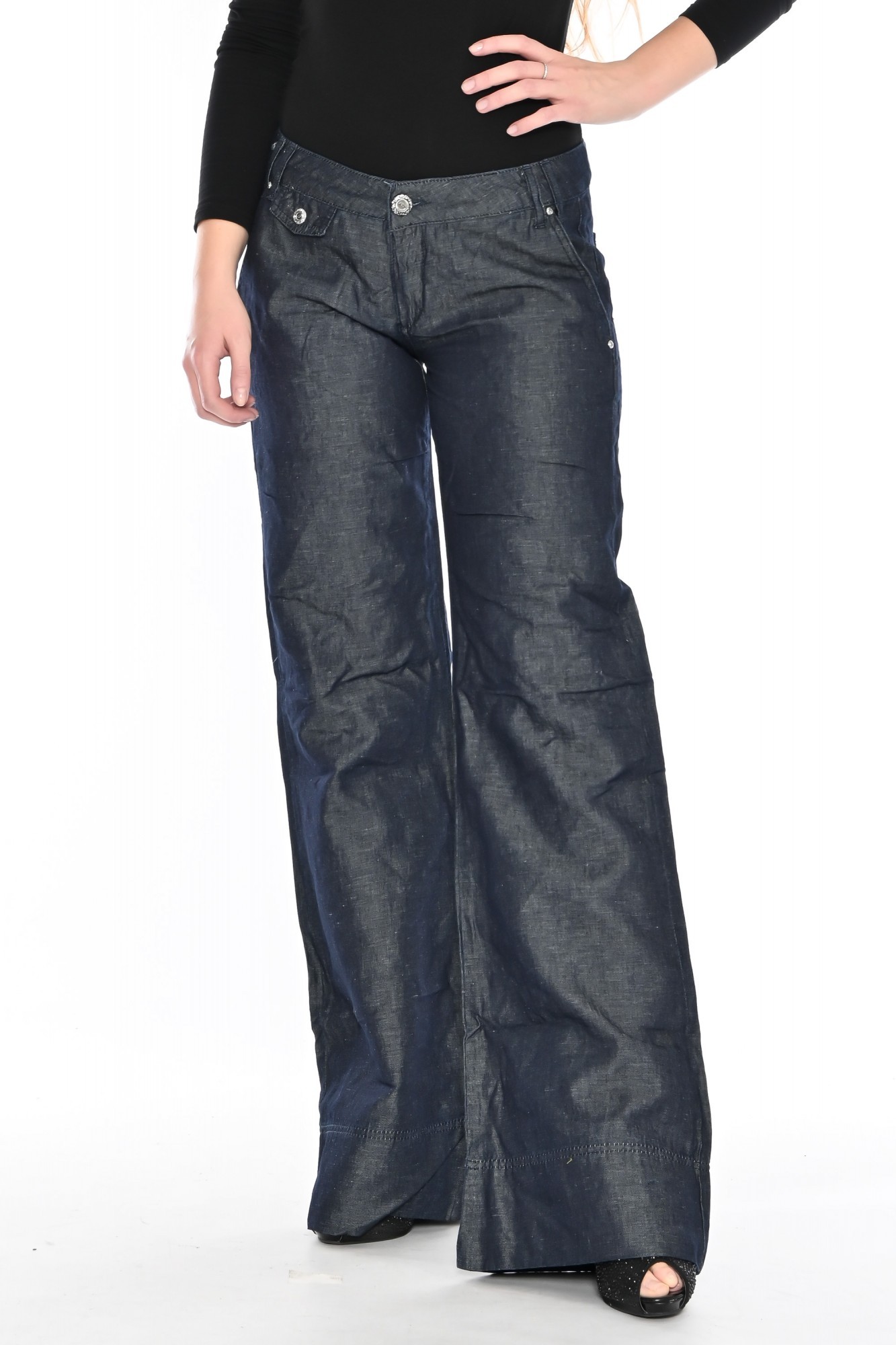 

Джинсы клеш от бедра OMAT jeans 9532-643 W 30 Синие