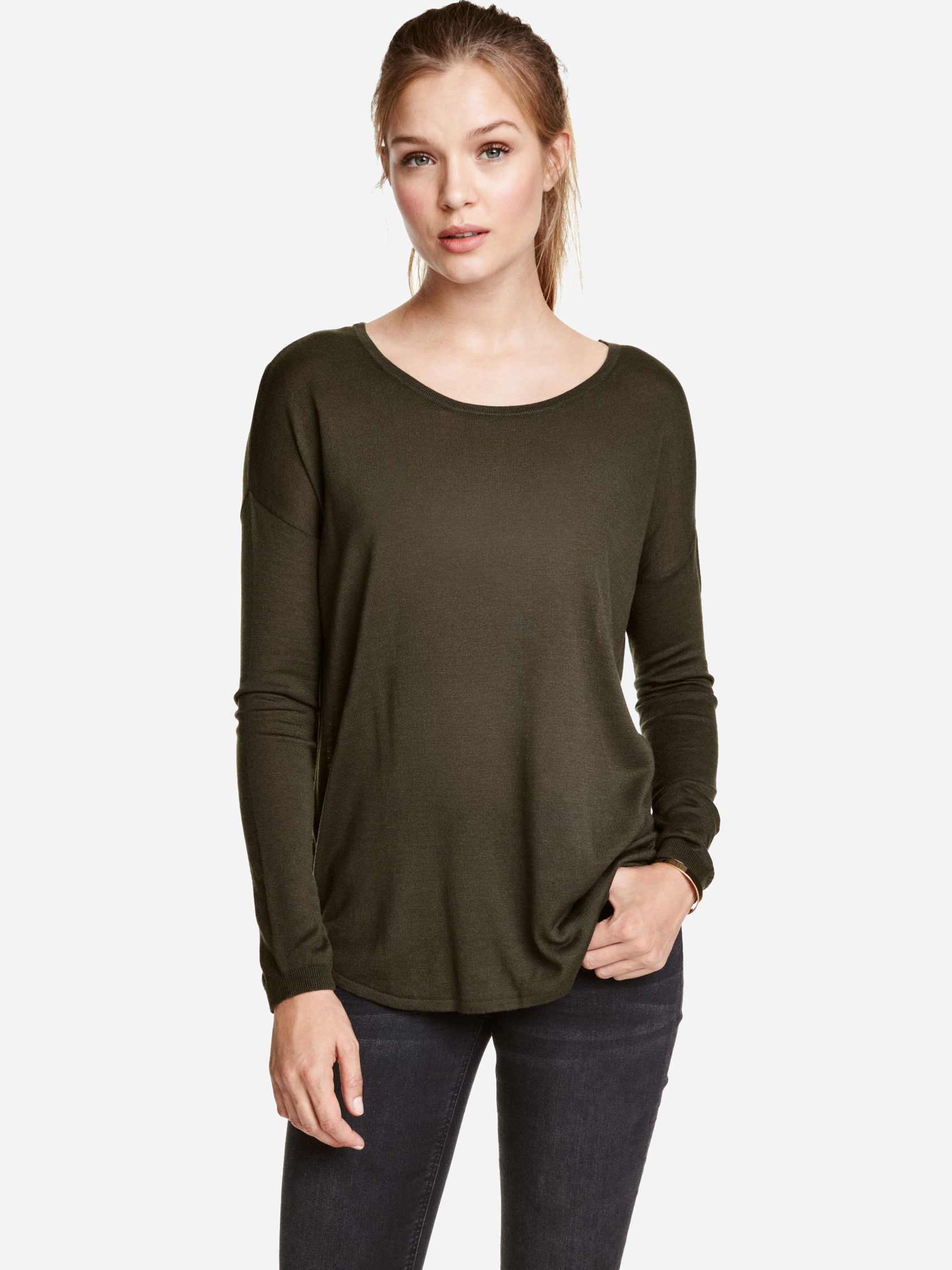 

Лонгслив H&M 41241121  Зеленый, Лонгслив H&M 41241121 S Зеленый