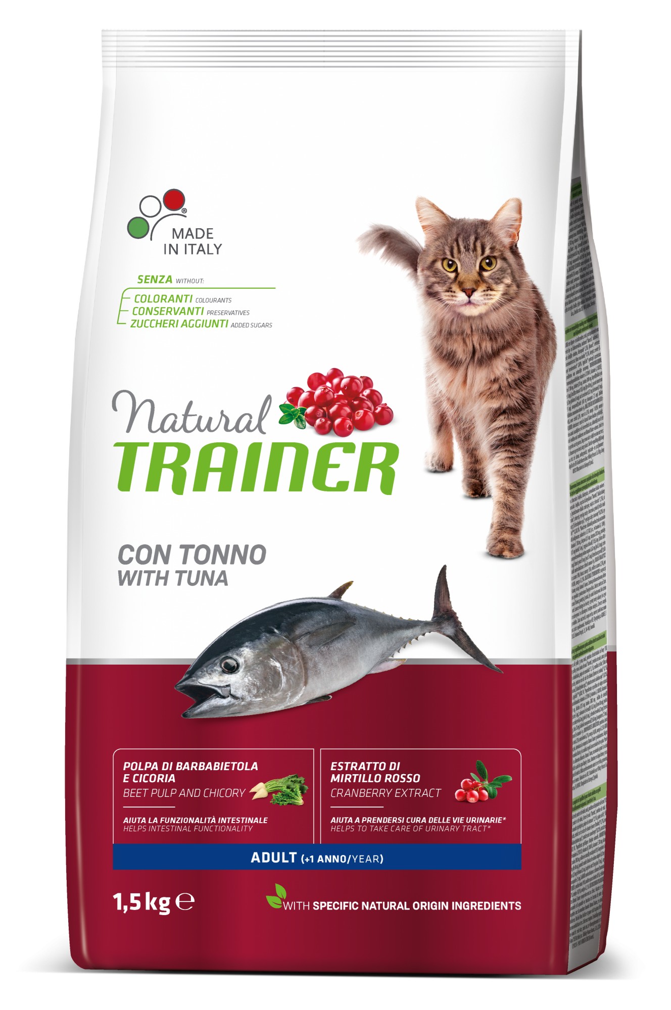 

Сухий корм для кішок Trainer Natural Super Premium Adult with Tuna 1.5 кг з Тунцем