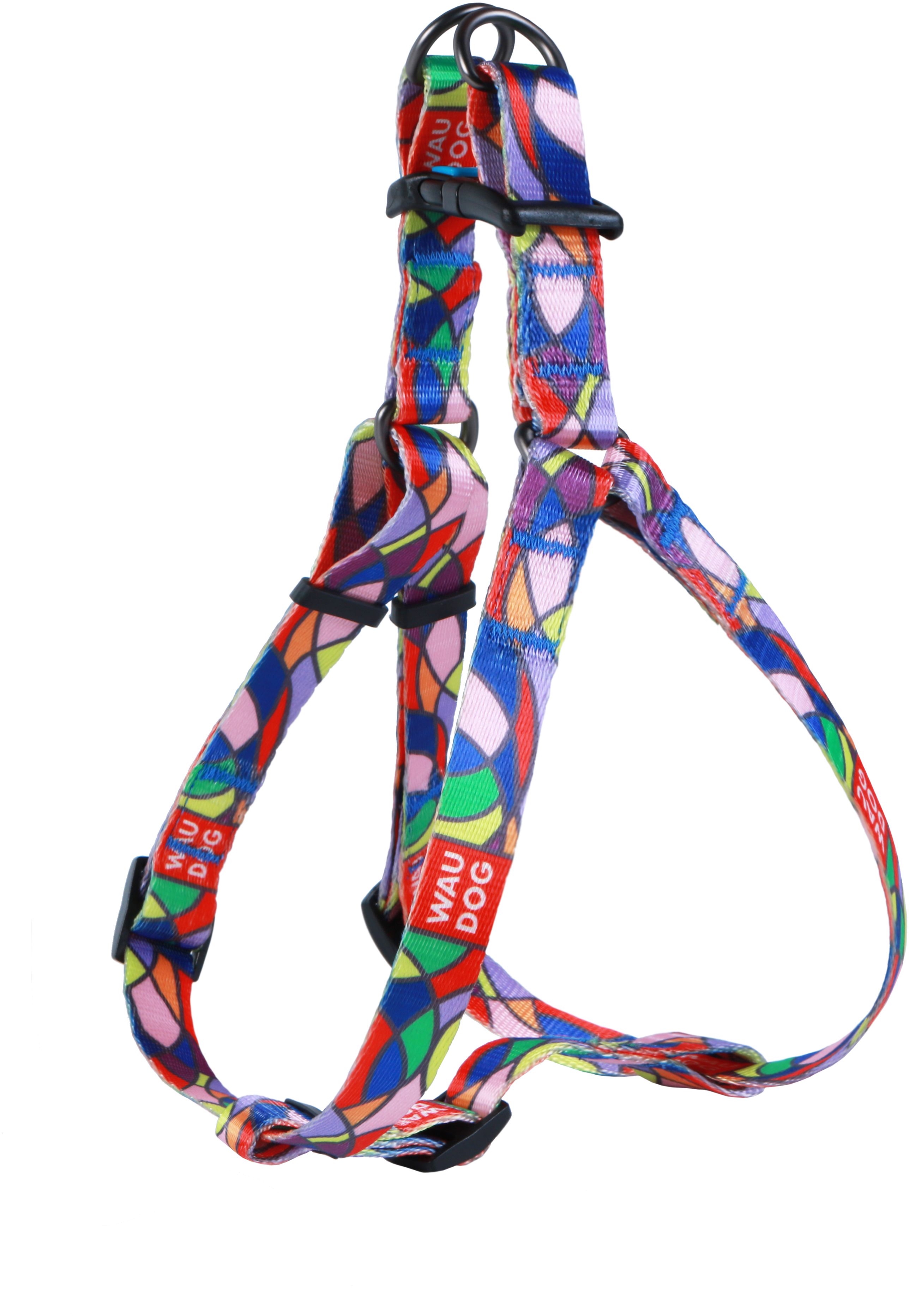 

Шлея для собак анатомическая Collar WAUDOG Nylon c QR паспортом, рисунок "Витраж", пластиковый фастекс, L, Ш 25 мм, Дл 60-90 см (4608)