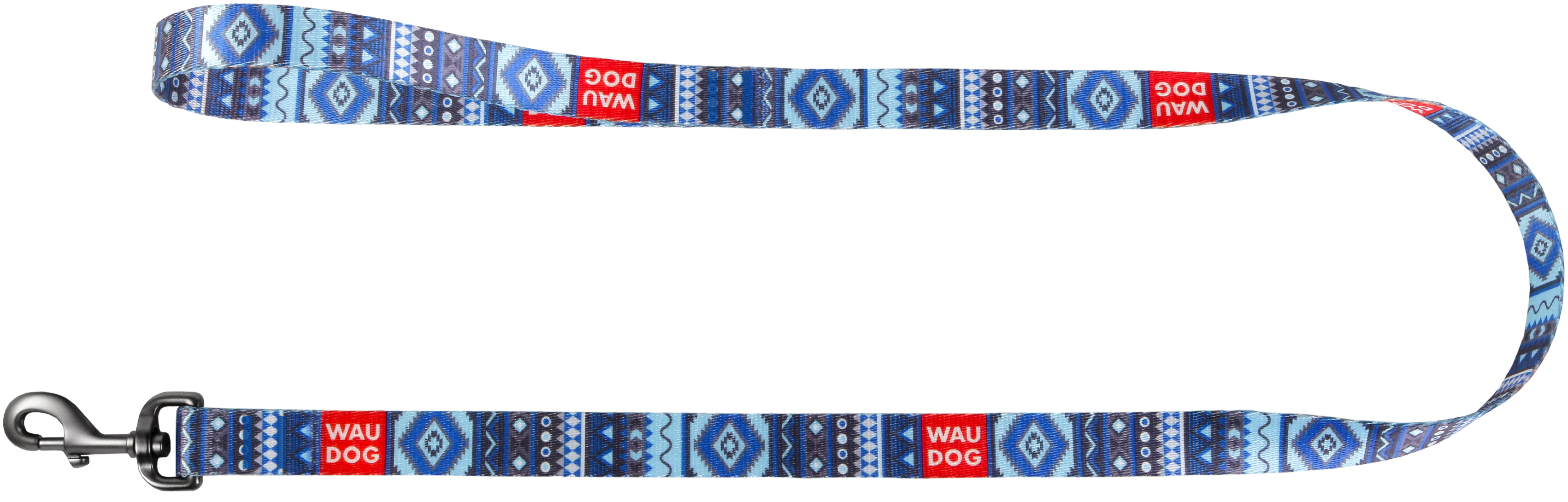 Акция на Поводок для собак нейлоновый Collar WAUDOG Nylon, рисунок "Этно синий", L, Ш 25 мм, Дл 122 см (4601) от Rozetka UA