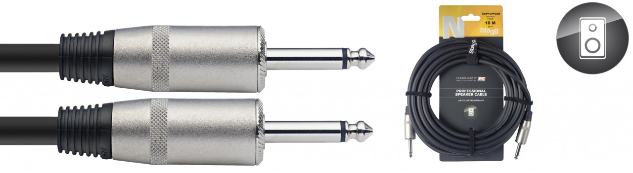 

Акустический кабель Jack 6.3 - Jack 6.3 10 м Stagg NSP10PP25R