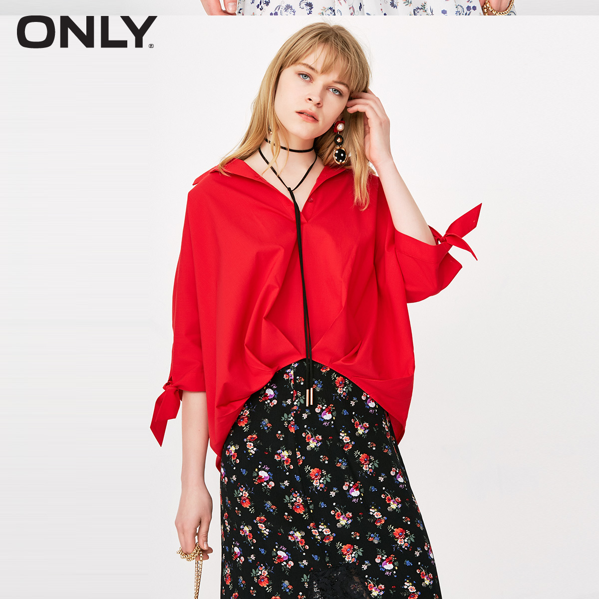 

Блуза Only 118158521F17 L червоний