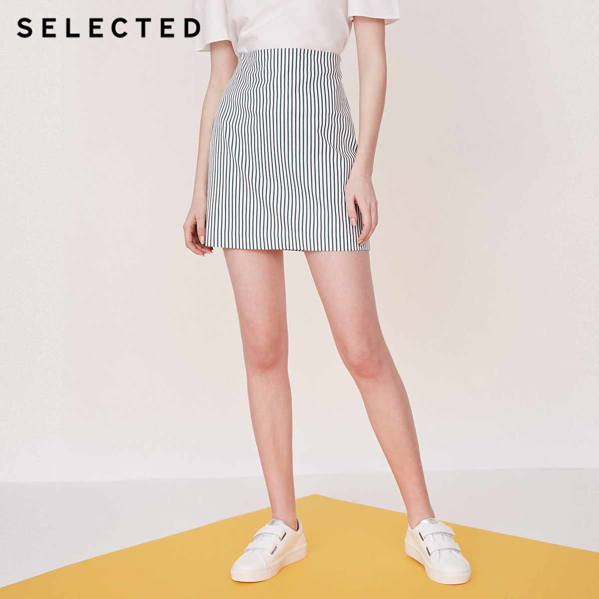 

юбка Selected 41824C501A06 L білий з зеленим