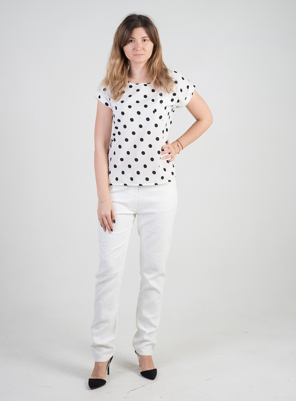 

Штани Lauren Vidal PE4625 L білий комб.