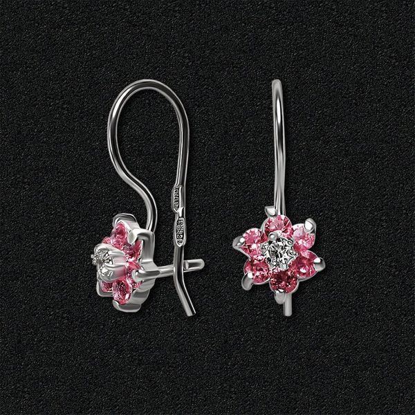 

Срібні сережки з фіанітами 21373pin