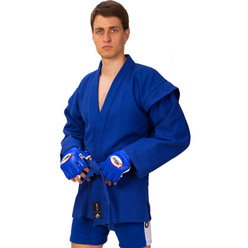 

Кимоно для самбо Matsa Heroe 3211 синее 500г/м2 размер L рост 160 см