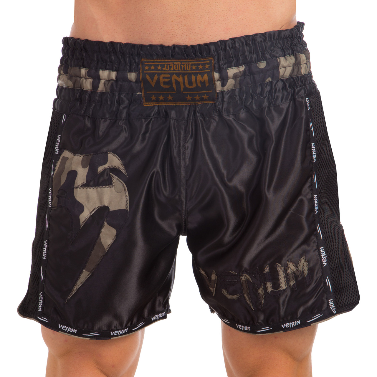 

Шорты для тайского бокса и кикбоксинга Venum Giant Heroe 0225 размер S (44-46) Black-Grey