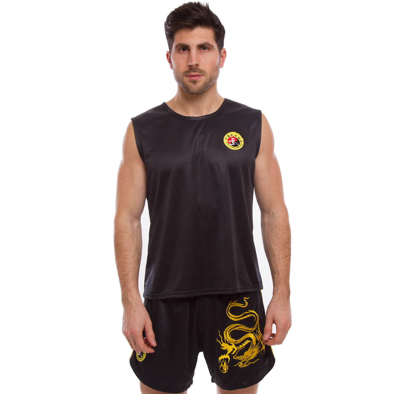 

Форма для тайского бокса Everlast Zelart Heroe 1269 размер S рост 120см Black-Yellow