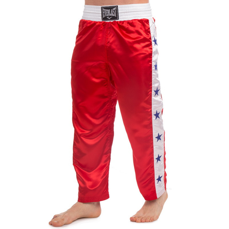 

Штаны для кикбоксинга Everlast Heroe 9016 размер XL (50-52) Red-White