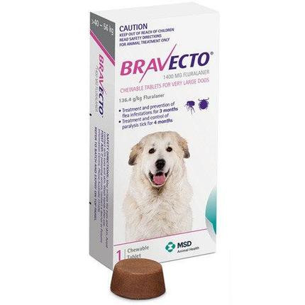 

Bravecto Жевательная таблетка для собак от блох и клещей, весом 40 -56 кг