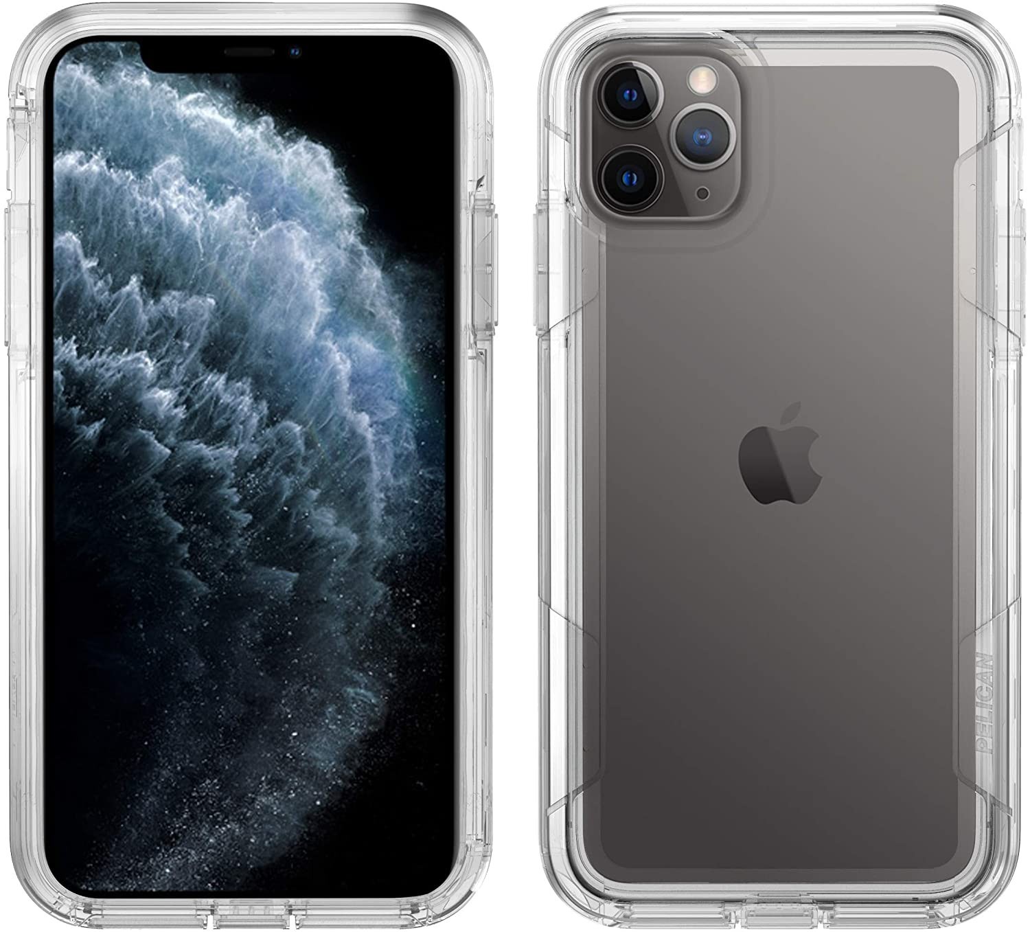 

Противоударный зашитный чехол бампер с подставкой Pelican Voyager iPhone 11 Pro Max / Xs Max прозрачный