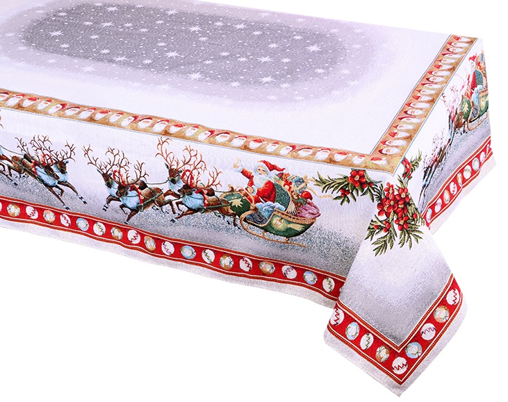 

Скатерть гобеленовая с люрексом Lefard Home Textile 716 Новогодняя 100х100 см