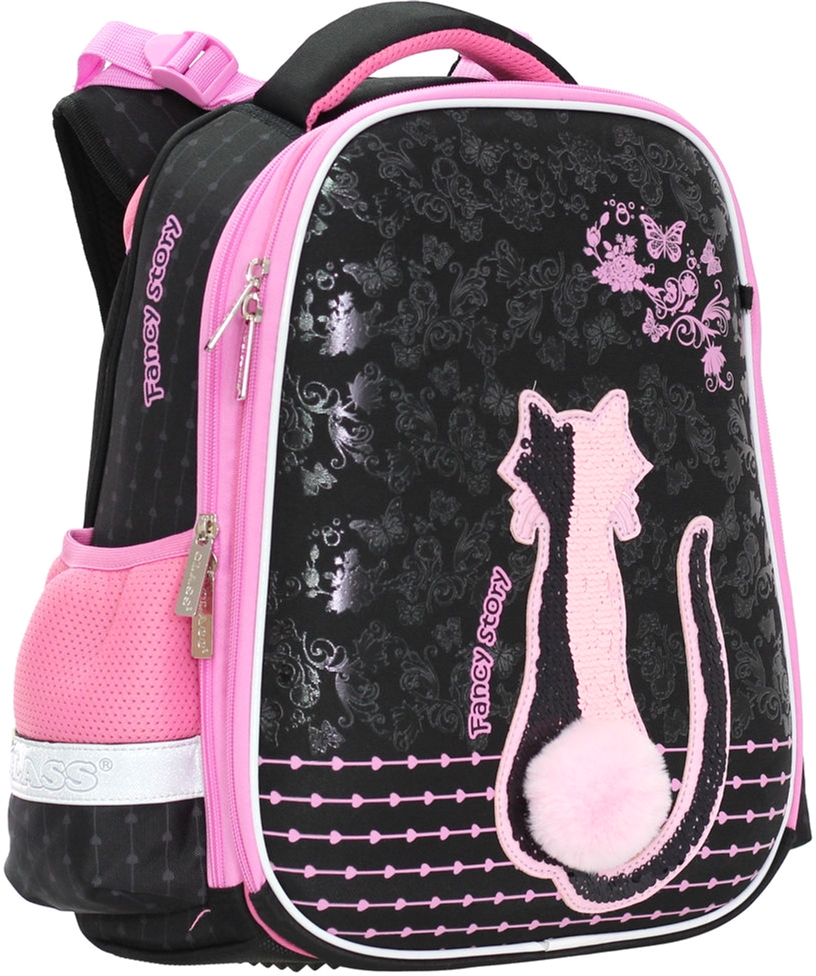 

Ранец Class SchoolCase Cat 39 х 28 х 21 см 19 л Черный с розовым (2115C/8591662111514)