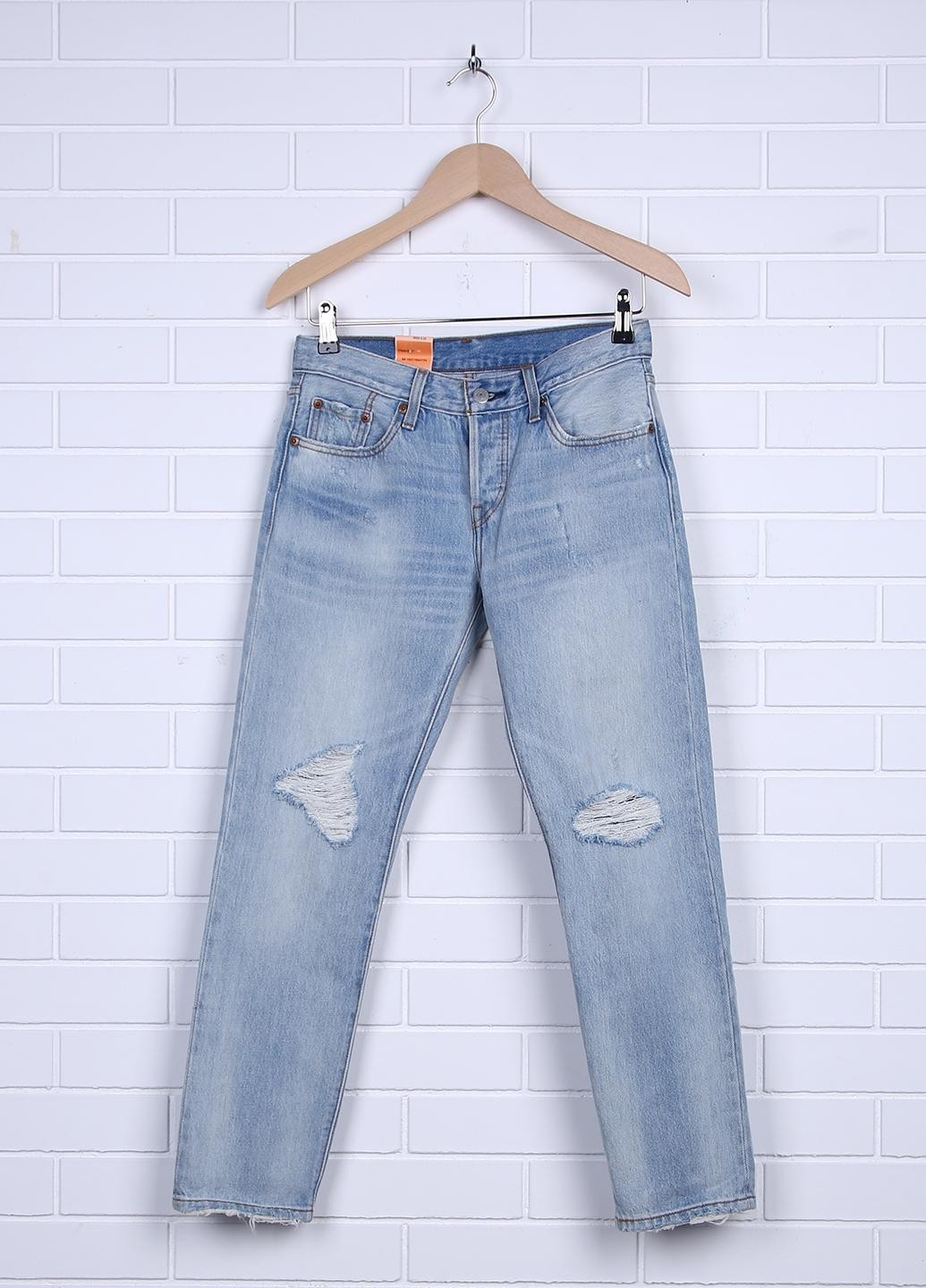 

Демисезонные джинсы No Brand прямые голубые W28 L34