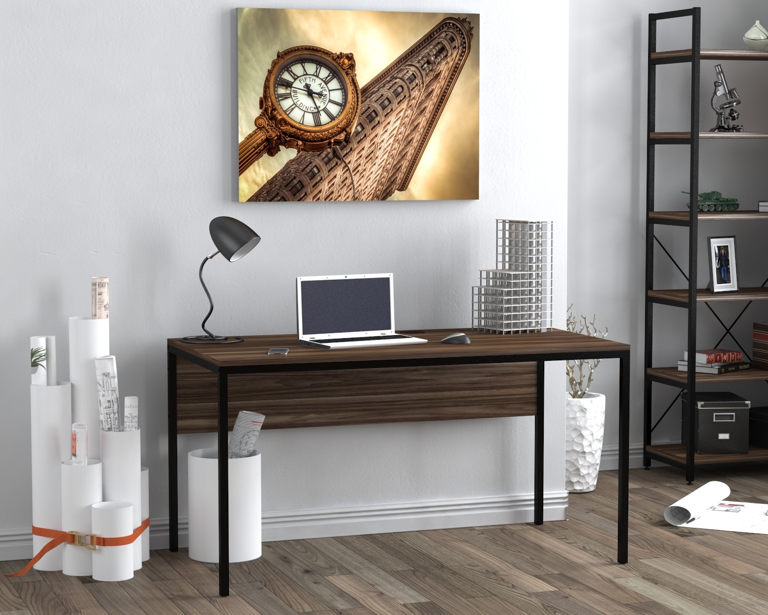 

Письменный стол Loft design L-3p Орех Модена