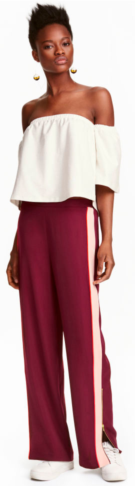 

Брюки H&M 3hm04400104 42 Бордовые