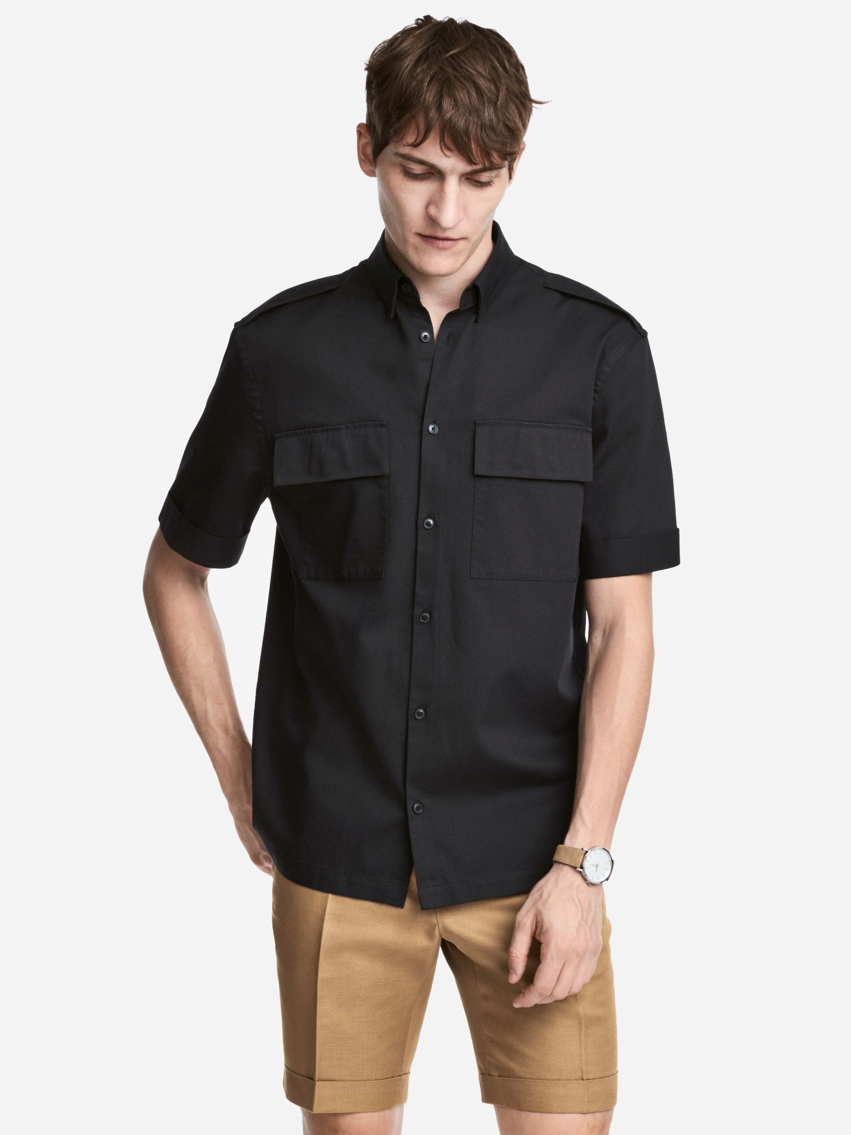 

Рубашка H&M 76082443 L Черная