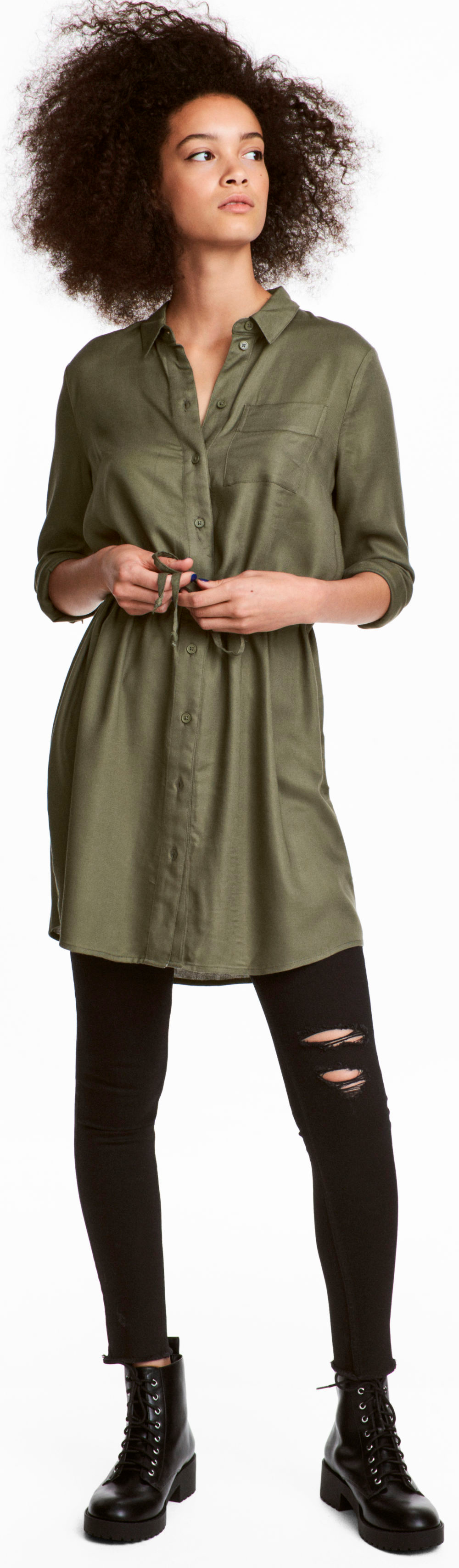 

Платье H&M 3hm05330026 36 Хаки