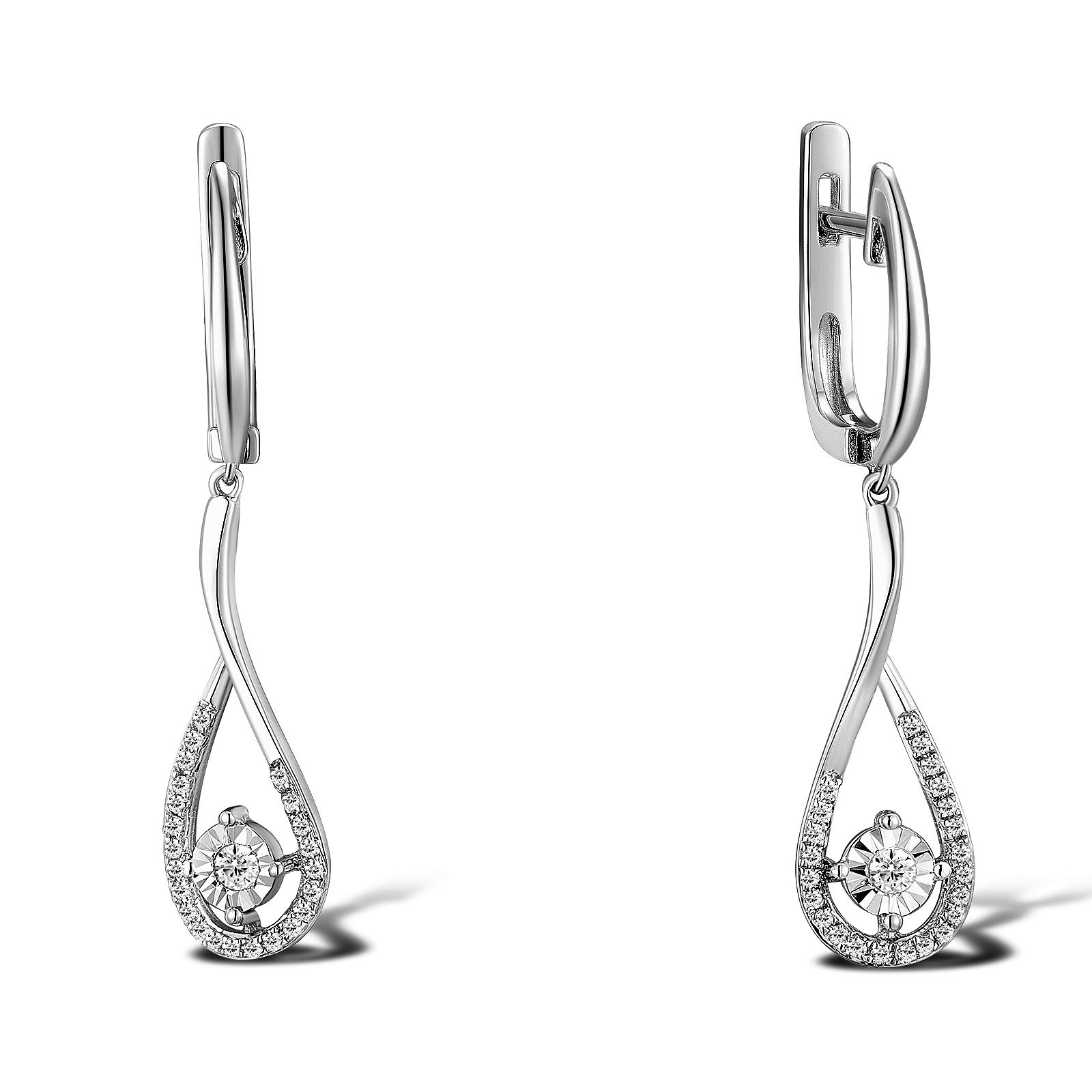 

Серьги из белого золота с бриллиантами 1550078