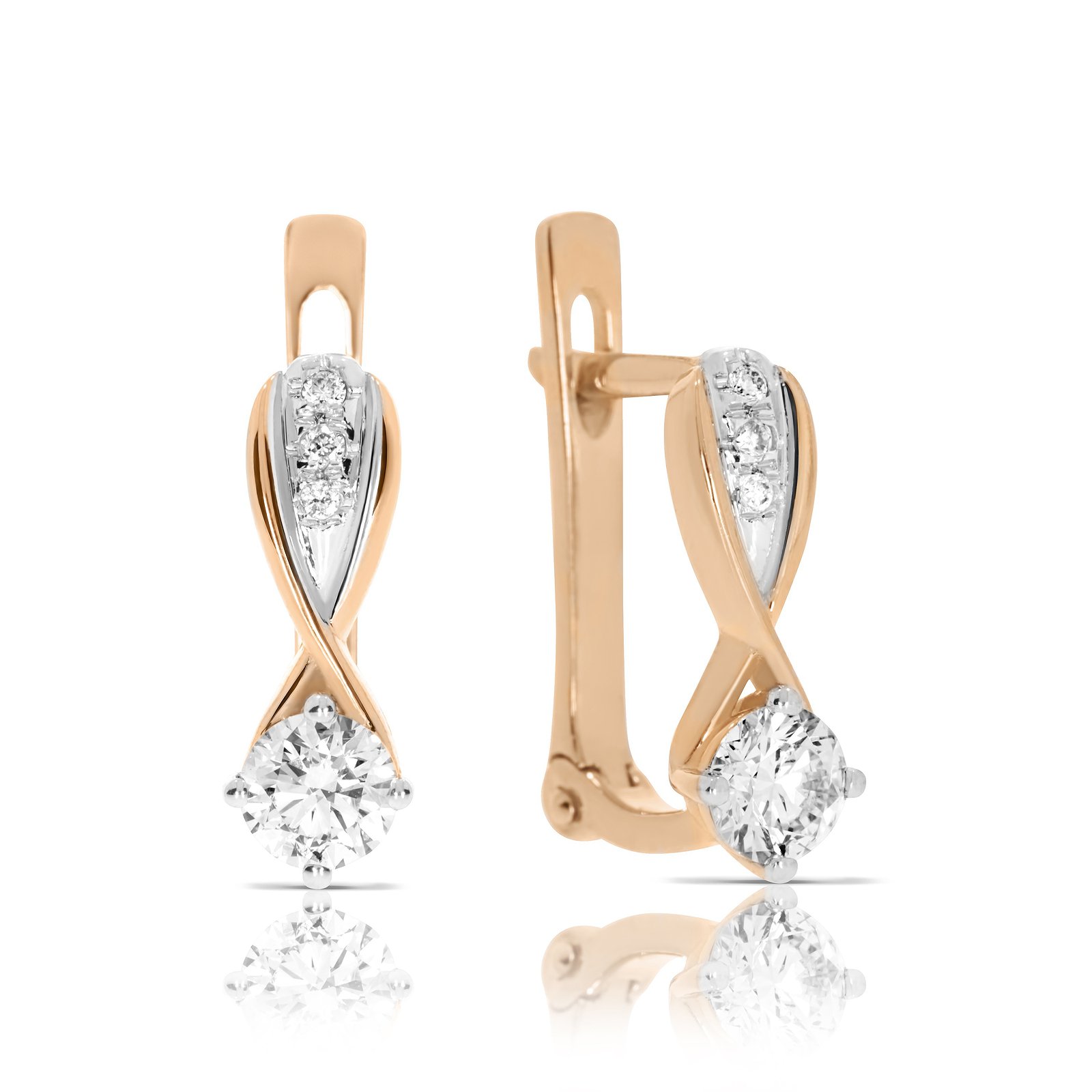 

Серьги из красного золота с бриллиантами 809157
