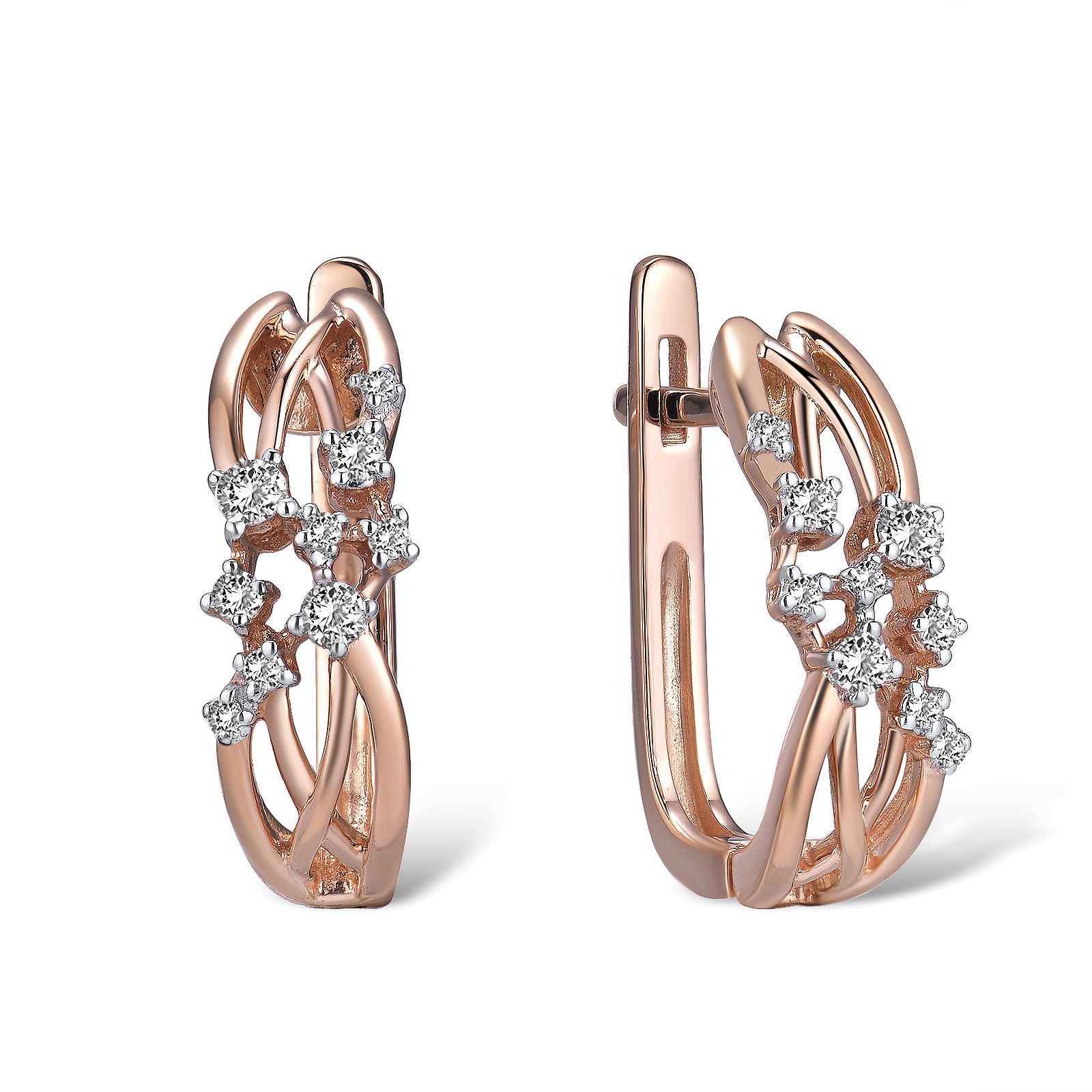 

Серьги из красного золота с бриллиантами 1692425