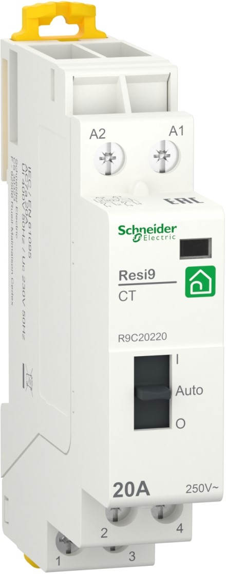 

Контактор Schneider Electric RESI9 20 A, 1P+N, 2NO ~230 В / 50 Гц