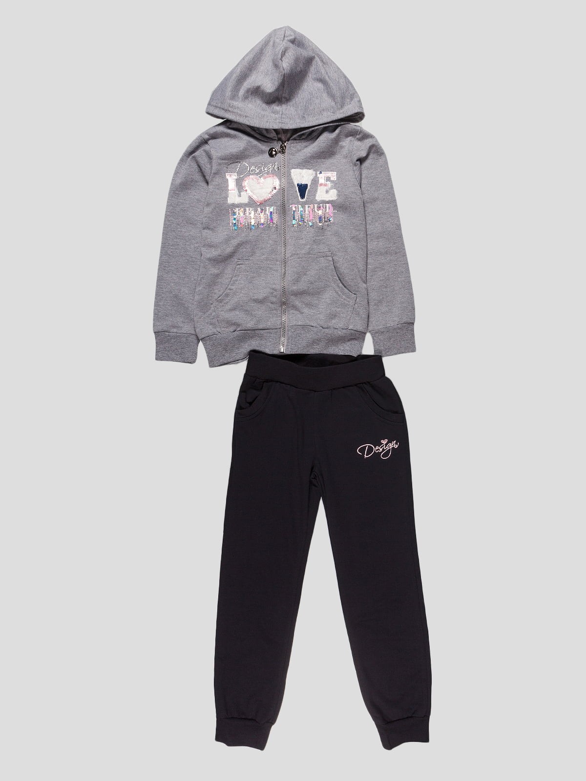 

Спортивный костюм для девочки F&D Fd0123 98-104 Серо-синий
