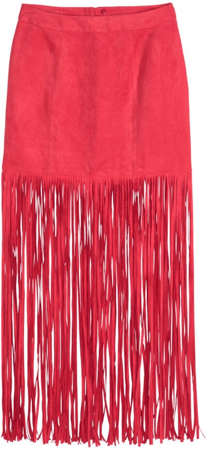 

Юбка H&M 3hm08100014 32 Красная