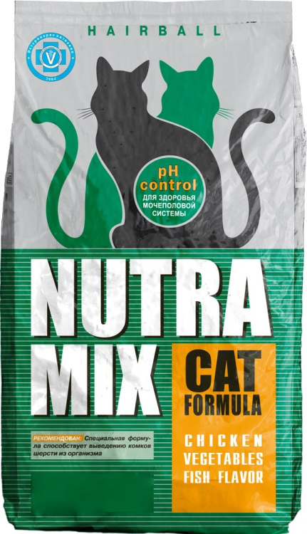 

Сухой корм Nutra Mix Hairball Formula Super Premium 9.07 кг выведение шерсти