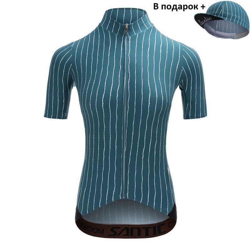 

Велофутболка женская Santic Pro XXL Turquoise/White F2015XXL